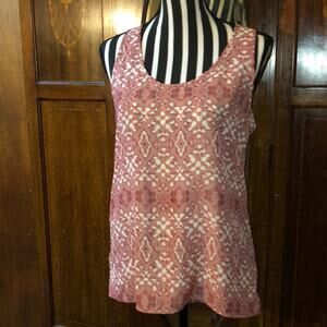 MNG Hippie Tank Sleeveless Mauve Summer Top Small